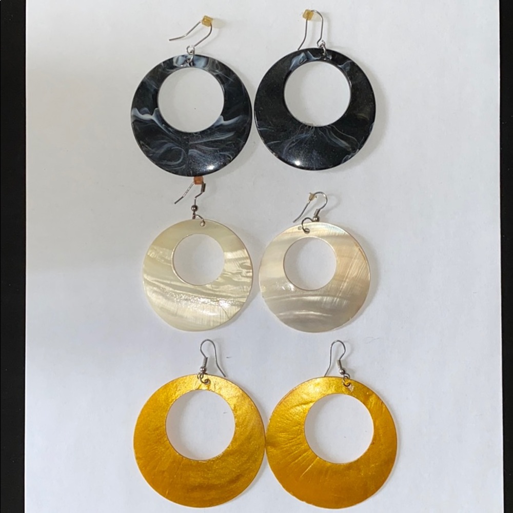 Assorted hoop earrings